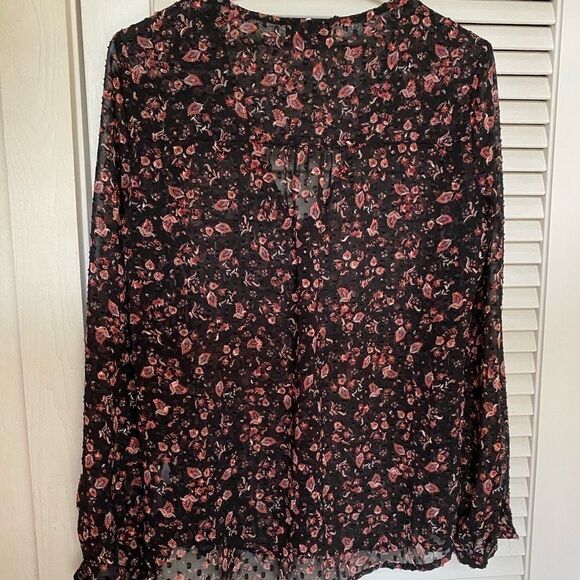 Jessica simpson Swiss dot semi sheer‎ blouse - Picture 7 of 8